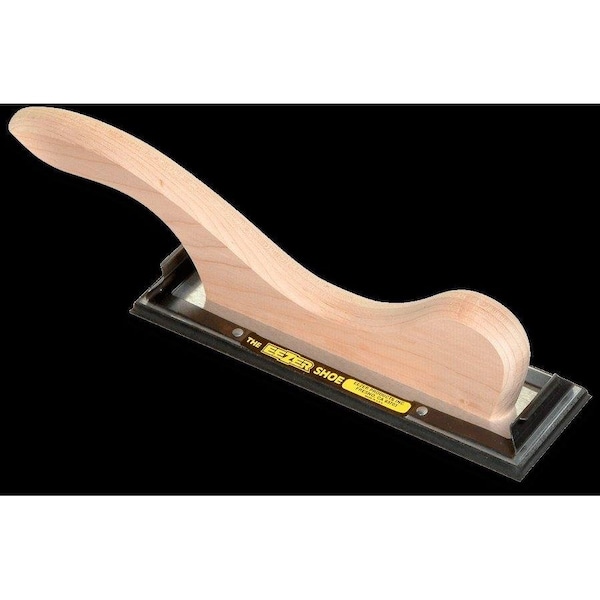 Eezer Products 2.75in X 9.5in Hand Sander, Wood Handle, Aluminum Base, Fully Molded, PSA - 1411