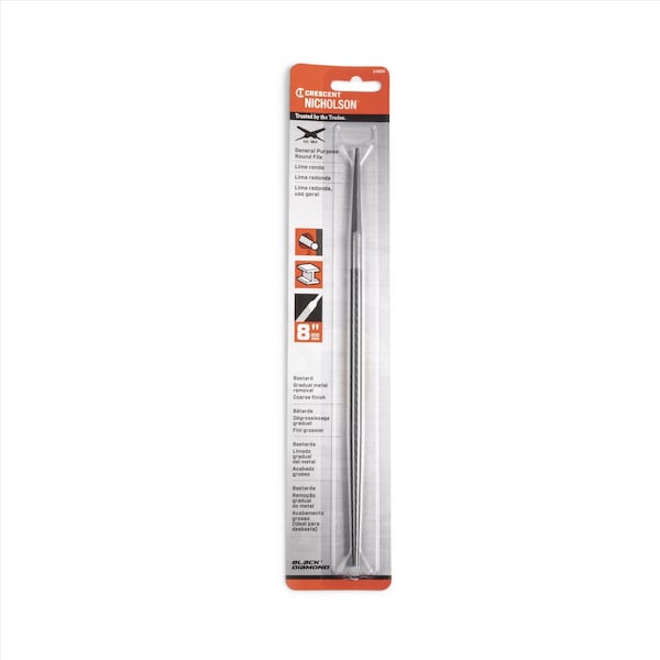 Crescent Nicholson Crescent Nicholson 8 in. L X 5/16 in. W High Carbon Steel Bastard Cut File 1 pc - 21853