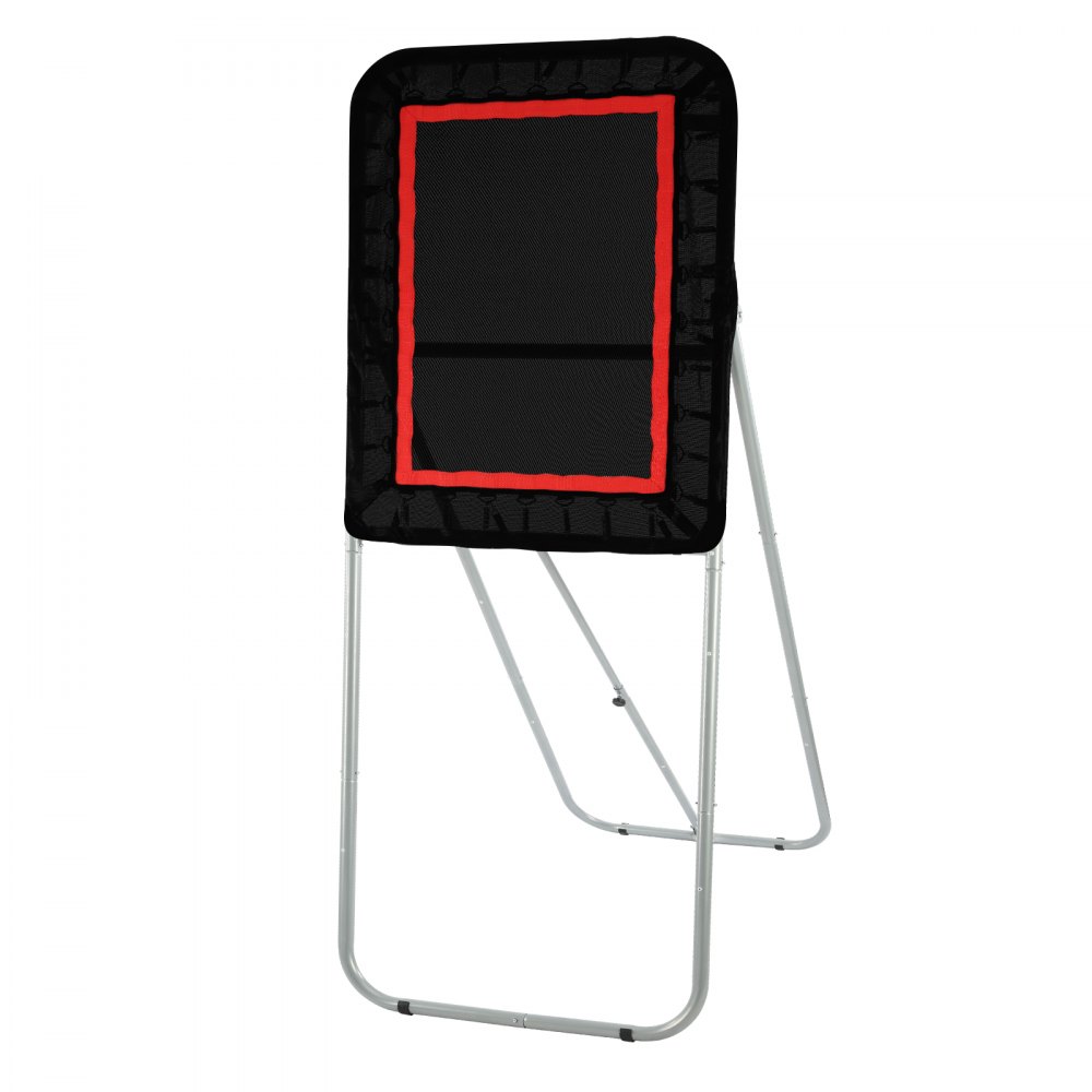 VEVOR Folding Lacrosse Rebounder for Backyard, 3x4 Ft Volleyball Bounce Back Net, Pitchback Throwback Baseball Softball Return Training Screen, Adjustable Angle Shooting Practice Training Wall, Black - ZQGQFDWTCBWK30NLVV0