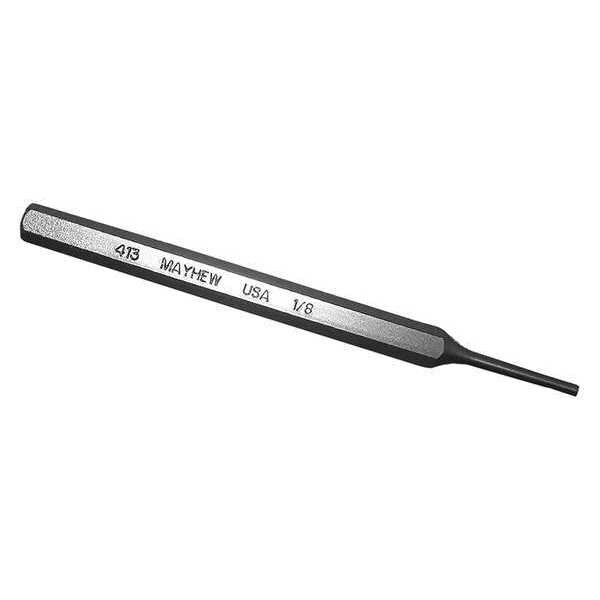 Mayhew Select Pin Punch, 4-3/4in L, 1/8in Tip, Steel - 71002