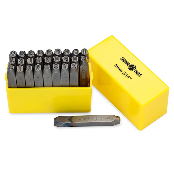 Segomo Tools 27 Piece 5MM 3/16 Inch (Letters: A-Z) Professional Letter Punch Stamp Set - LETTER316