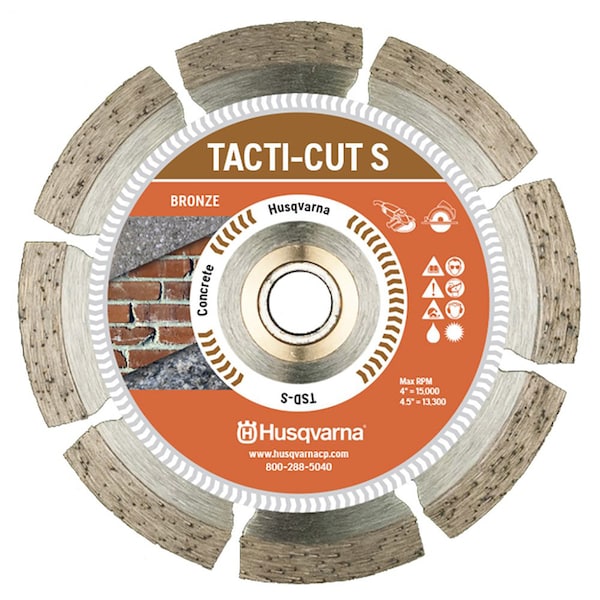 Husqvarna Husqvarna Tacti-Cut Dri Disc 4 in. D X 7/8 in. Steel Segmented Rim Diamond Saw Blade 1 pk - 542761408