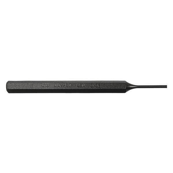 Mayhew Pro Pin Punch, 4-1/2in L, 3/32in Tip, Steel, BO - 21001