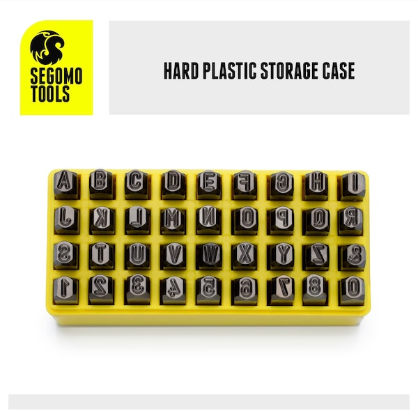 Segomo Tools 36 Piece 6mm 1/4 Inch Professional Letter & Number Punch Stamp Set - STAMPSET14