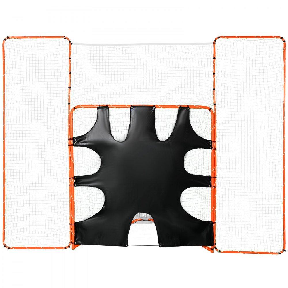VEVOR 3-IN-1 Lacrosse Folding Goal with Backstop and Target, 6' x 6' Lacrosse Net, Orange - ZQGQQMTJK66Y43P7FV0