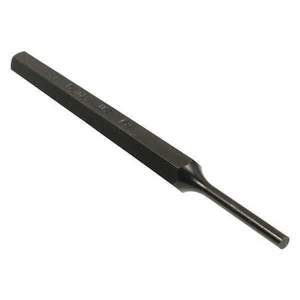 Mayhew Pro Pin Punch, 4-3/4in L, 1/8in Tip, Steel, BO - 21002