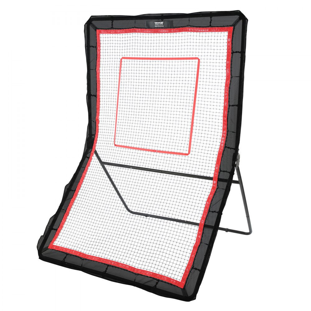 VEVOR Lacrosse Rebounder for Backyard, 5x7 Ft Volleyball Bounce Back Net, Pitchback Throwback Baseball Softball Return Training Screen, Adjustable Angle Shooting Practice Training Wall with Target - ZQGQFDWPEWK5TIDTVV0