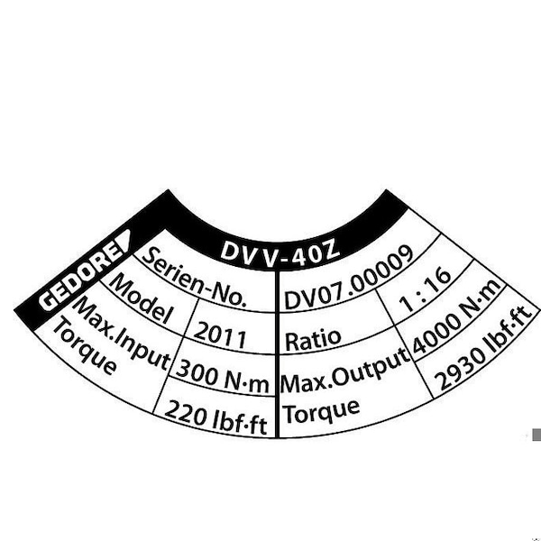 Gedore Torque Multiplier, 4000 Nm, 220 ft.-lb. - DVV-40Z