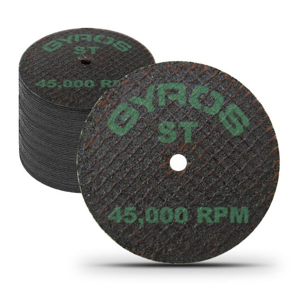 Rueda de corte de resina de doble refuerzo Gyros ST 1.5" para materiales super tenaces, tamaño de 1.5", paquete de 50 - 11-41502/50