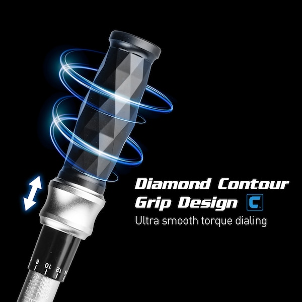Capri Tools 3/4 in Drive Diamond Ergonomic Grip Torque Wrench, 80-365 ft.-lb. - CP31104