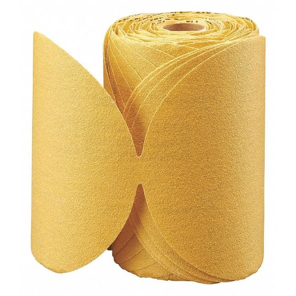 Zoro Select Sanding Disc Roll, Recubierto, Grano 100, 5" de diámetro - 78072775474