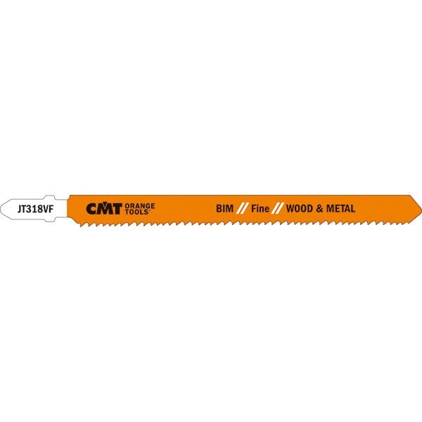 Cmt Orange Tools JIG SAW BLADES WOOD&METAL/FINE STRAIGHT, 5 Pack, 5PK - JT318VF-5