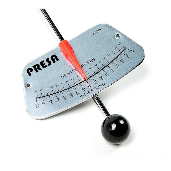 Presa 1/4-inch Drive Beam Style Torque Wrench Precision Instrument, 0-80 Inch-Pounds, 0-9 Newton Meters - CP31006