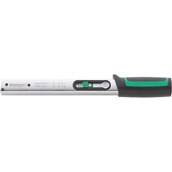 Stahlwille Tools Basic wrench w.tool carrier for insert tools No.730A/5 QUICK 6-50 N·m Size of mount 9x12 mm - 50584005
