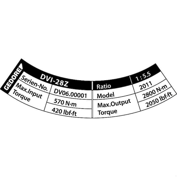 Gedore Torque Multiplier, 2800 Nm, 2050 ft.-lb. - DVI-28Z