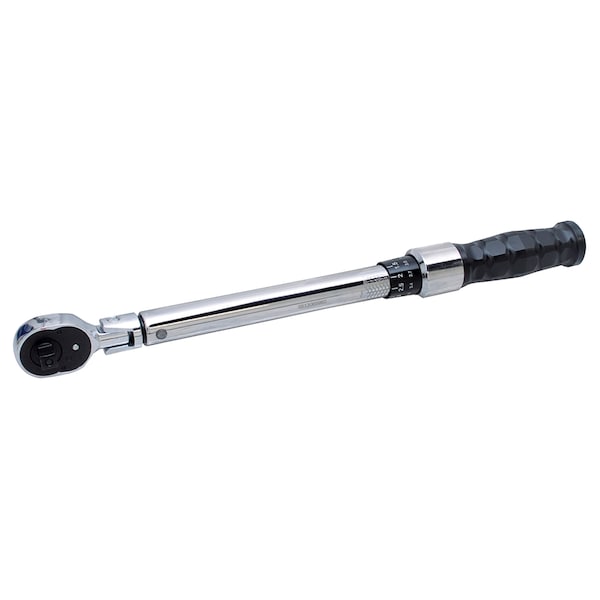 Urrea Click torque wrench with Rubber Grip ft-lb flexible head, 10-80Ft-Lb. - 6007