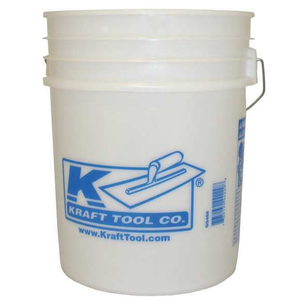 Kraft Tool Mixing Bucket, 11 7/8 in W x 15 in L, 5 gal, Translucent, Plastic - GG468