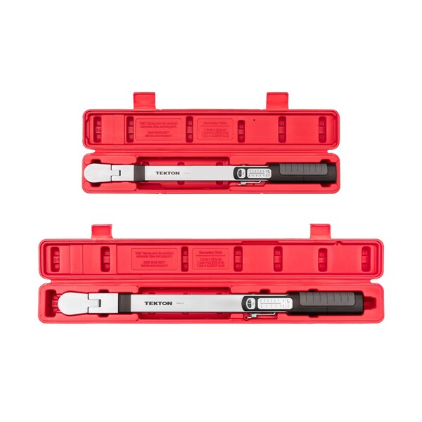 Tekton 3/8, 1/2'' Drive 72-Tooth Split Beam Torque Wrench Set W/ Cases, 2-Piece, 26-130 Nm, 70-350 Nm - TRQ99903