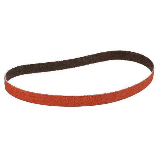 Cinturón de lijado Cubitron de 3M, recubierto, 1/2 pulgadas de ancho, 18 pulgadas de largo, grano 36, Extra grueso, Cerámica, 984F, color marrón - 60440228157