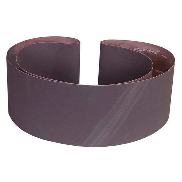 Banda de lija Norton Abrasives, recubierta, 6 pulgadas de ancho, 108 pulgadas de largo, grano 80, gruesa, óxido de aluminio, R215 Metalite, color café - 07660760082