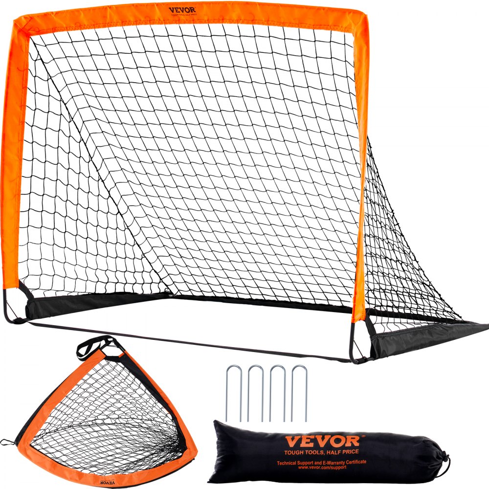 VEVOR Portable Soccer Goal, 4x3 ft Kids Backyard Soccer Net, Foldable Pop Up Practice Soccer Net, Mini Youth Training Soccer Goal Set, All-Weather Indoor Outdoor Soccer Goals with Carry Bag, 1 Pack - BXGZQMBXW1J4HLO1GV0