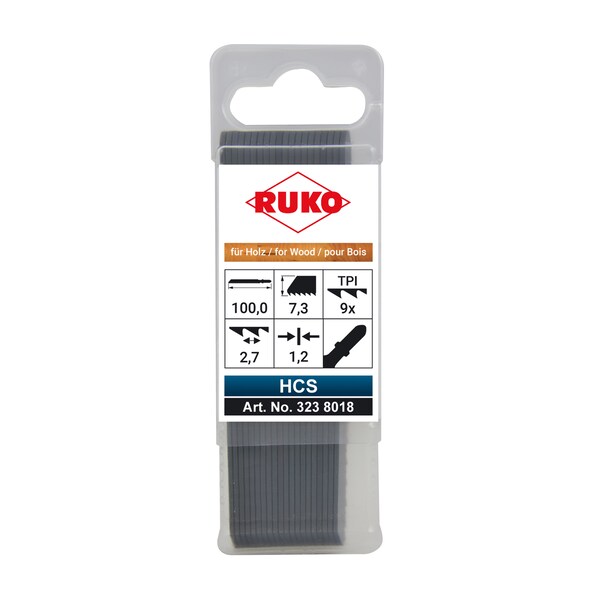 Ruko Jig Saw Blade, 4"X5/16"X.055" 10Tpi, PK20 - 3238018