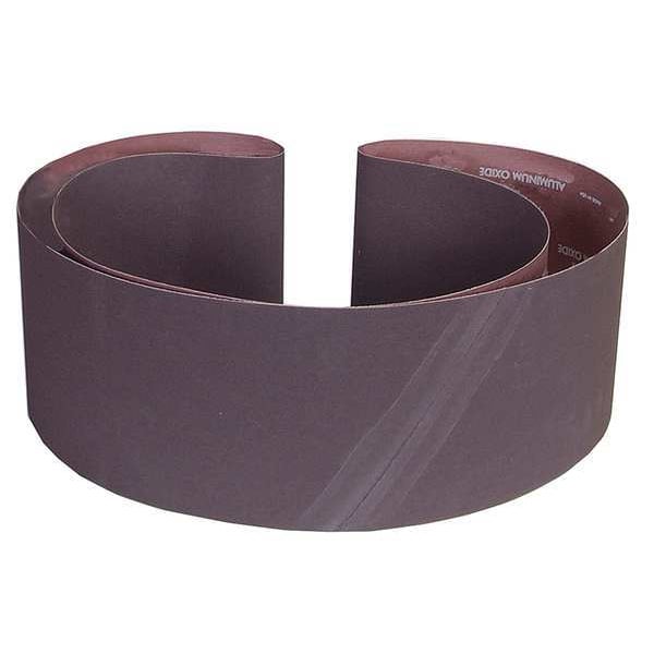 Norton Abrasives Sanding Belt, Recubierto, 6 pulgadas de ancho, 89 pulgadas de largo, 100 granos, Mediano, Óxido de Aluminio, R215 Metalite, Café - 07660760063
