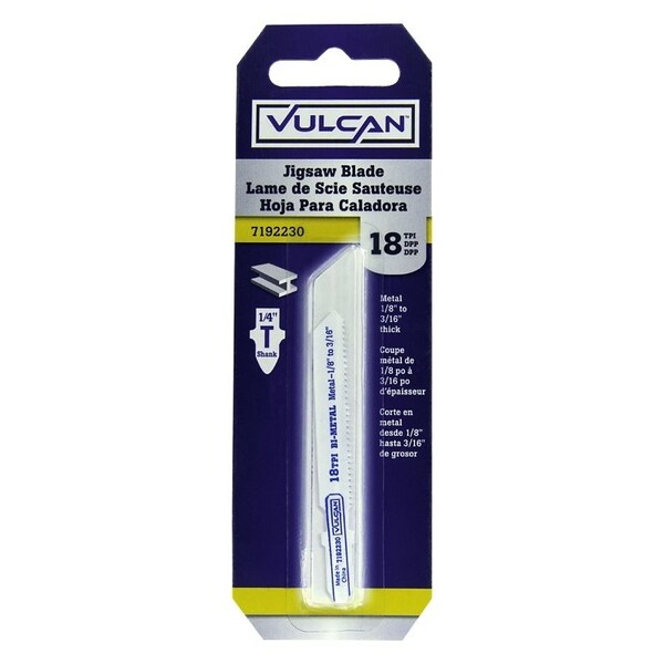 Vulcan Jig Saw Blade, 2-3/4 in L, HSS Tooth Cutting Edge - 823471OR