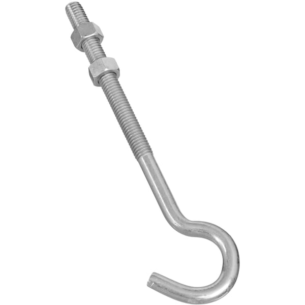 National Hardware National Hardware Zinc-Plated Silver Steel 7 in. L Hook Bolt 1 pk - N221-697
