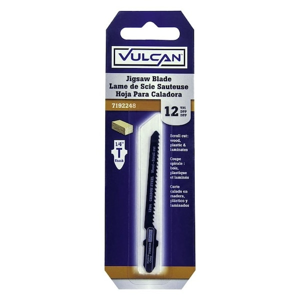 Vulcan Jig Saw Blade, 3 in L, 12 TPI - 823451OR