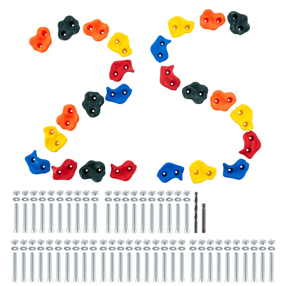 VEVOR 25 Rock Climbing Holds Climbing Rocks Rock Wall Holds Grip Indoor/Outdoor - PYZJTZ25PCS0MHX2AV0