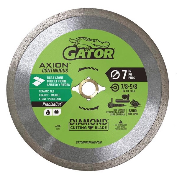 Gator PreciseCut 7 in. D X 7/8-5/8 in. Diamond Continuous Rim Saw Blade - 389880