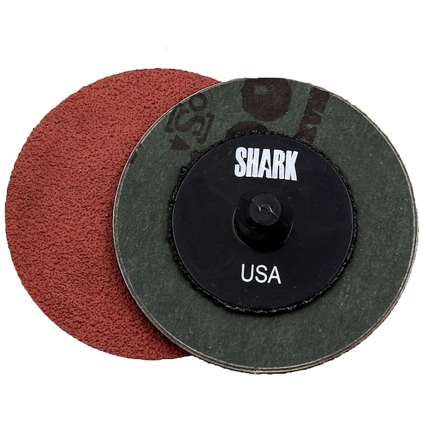 Discos Shark Industries de 2" A/O Rolock - 80 Grit - Paquete de 10 - 12843