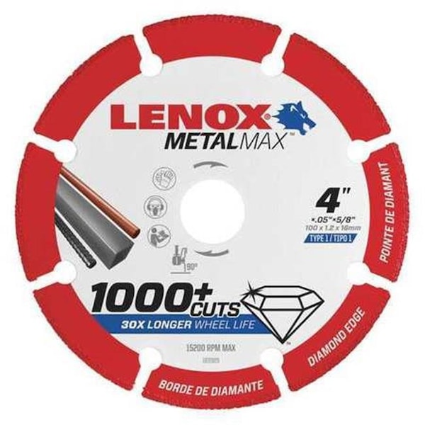 Rueda de corte con diamante de 4 x .62 pulgadas de American Saw & Mfg - 885363171709