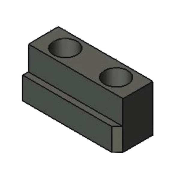 Abbott Workholding Jaw Nut, Steel, 0.81 in. H, 0.98 in. Hole - KTTB208JN