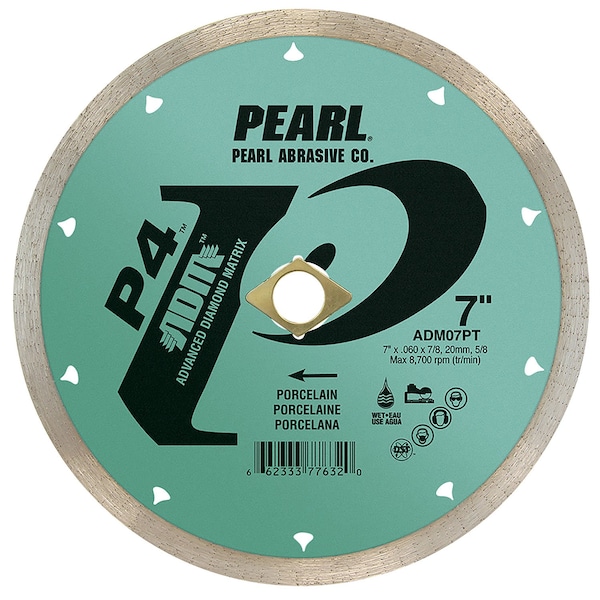 Pearl P4 Porcelain Reactor Blade 7 in., 5/8 in.-7/8 Arbor - ADM07PT