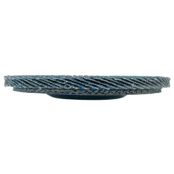 Disco de láminas abrasivas Weiler de 4-1/2 pulgadas, plano (TY27), respaldo fenólico, 40Z, 7/8" - 31402