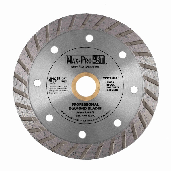 Paragon Diamond Tools 9'' x 100 x UA7858 MaxPro Giant 12mm Turbo Segmented Small Diameter Diamond Blades - MP12T-GP9