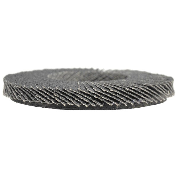 Weiler 4-1/2" Big Cat Abrasive Flap Disc, Flat (TY27), 120Z, 7/8" - 50806 

Disco de láminas abrasivas Big Cat de 4-1/2" de Weiler, plano (TY27), 120 Z, 7/8" - 50806.