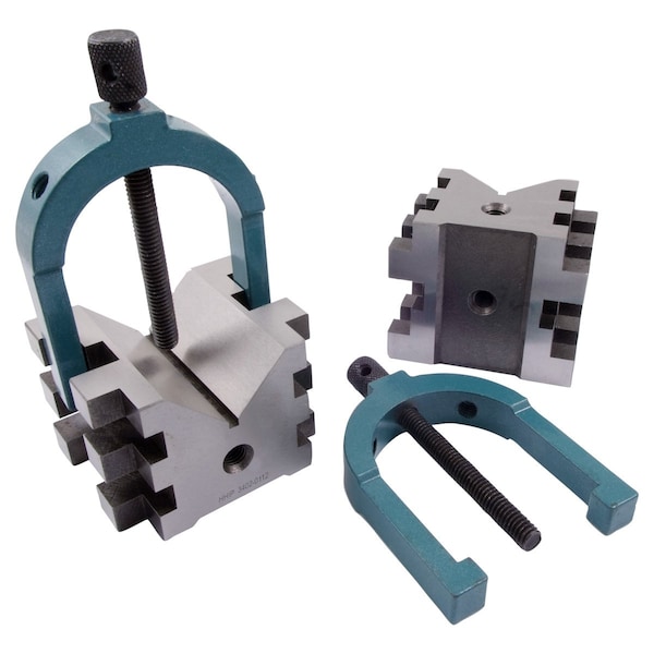 Hhip HHIP 2.5" V-Block, 3/8 Edge & Center Finder & 4 Piece Center Drills - 9999-0001