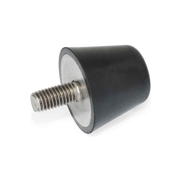 J.W. Winco J.W. Winco Vibration/Shock Absorption Mount, Conical, .81" H, 97 Max Load,  - 254-25-1/4X20-25.4-55
