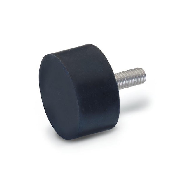 J.W. Winco GN452.1-40-25-3/8X16-55 Rubber Bumper Stainless, Threaded Stud - 452.1-40-25-3/8-55