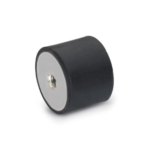 J.W. Winco GN451.3-38-25-5/16X18-55 Rubber Bumper Stainless, Tapped - 451.3-38-25-5/16-55