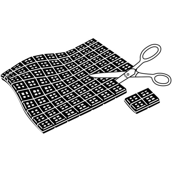 Mason Industries Vibration Iso Pad, 2x2x3/4 In, PK2 - 2LVR4