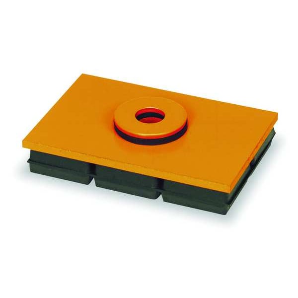 Mason Industries Vibration Iso Pad, 10x10x3/4 In, w/Hole - 2LVR2