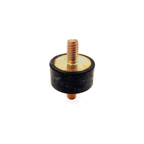 J.W. Winco Vibration Mount, 2 Threaded Studs, .59" Dia, 10mm H, M4 x .7 Thread - 351-15-10-M4-SS-55