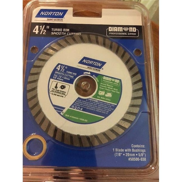 Gator Finishing Ali Industries 241440 4.5 in. Turbo Rim Diamond Saw Blade - 241440
