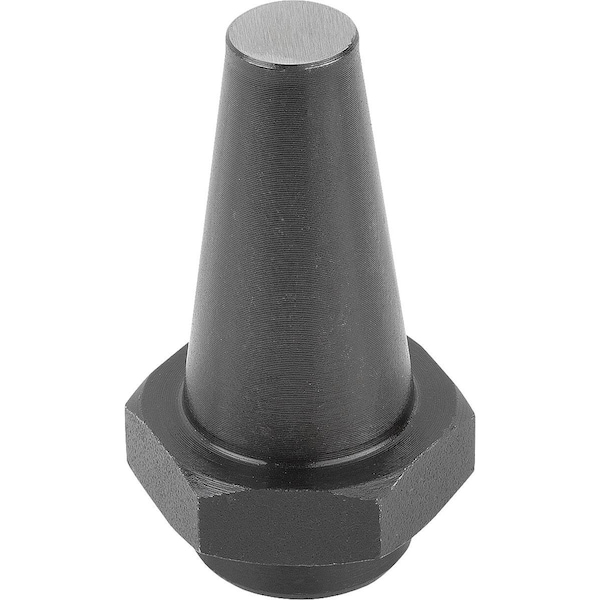 Kipp Rest Pad W Spigot, Form:A Plane, Internal Thread D=M10, H=20, Sw=24, Carbon Steel - K0295.110020