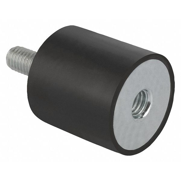 Kipp Rubber Buffer, Natural Rubber Shore 55A, 396 N Max, M8, cylindrical, external and internal threads - K0568.03002555
