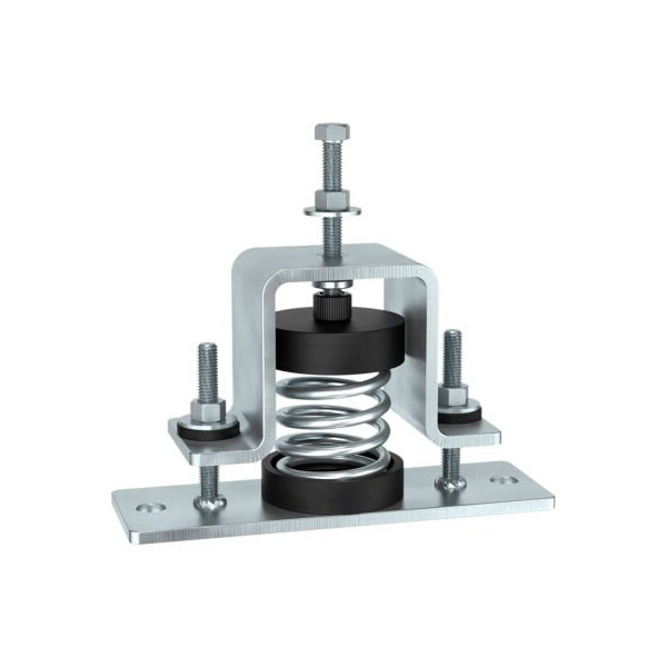 Vibrasystems Vibra Systems Inc. 2in Deflection Seismic Restrained Open Spring Isolator W/Mounting Bolt - SMSR-BT-410